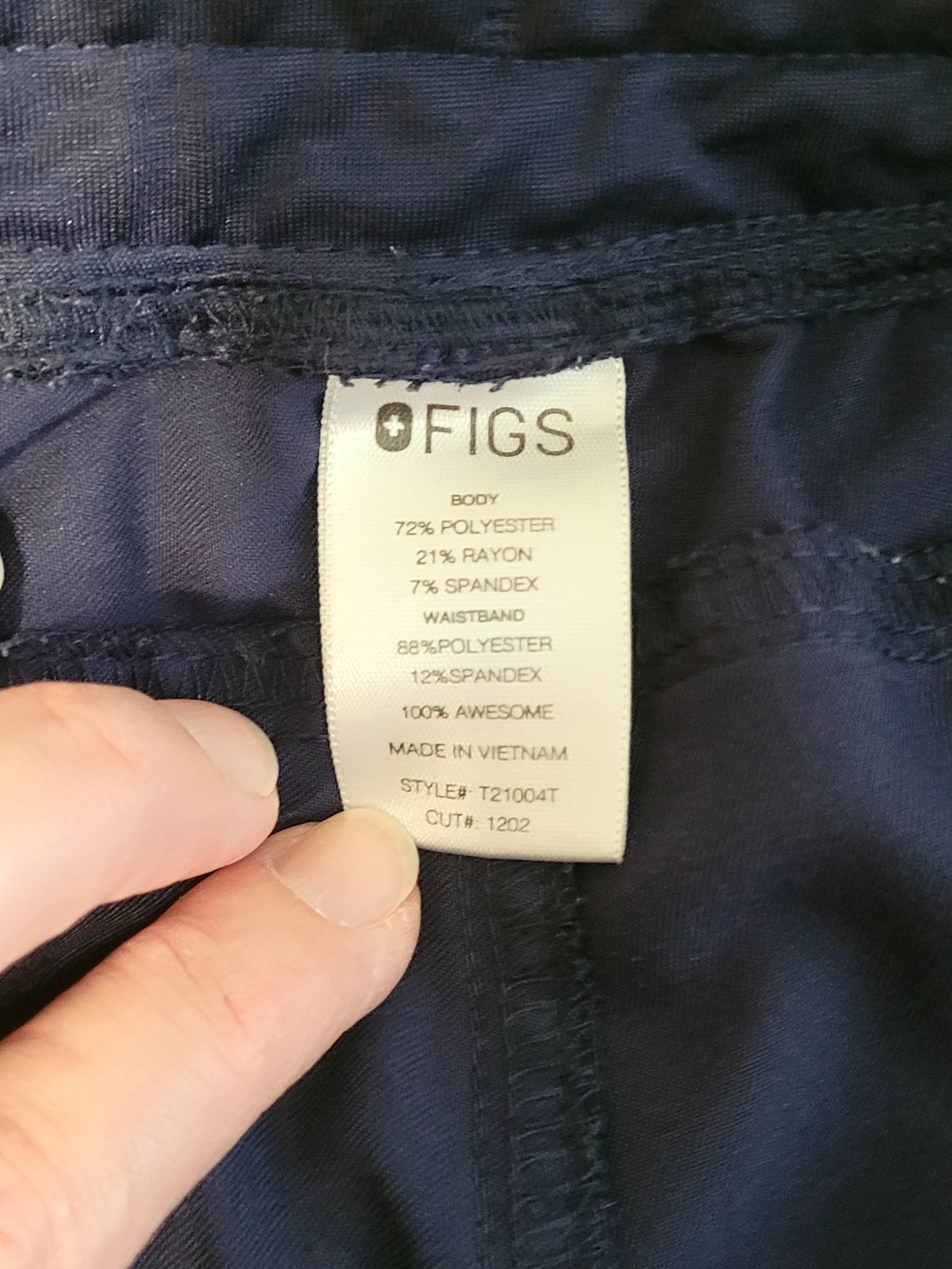 Navy, Kade Cargo Scrub Pants, Medium Tall - Picture 7 of 11